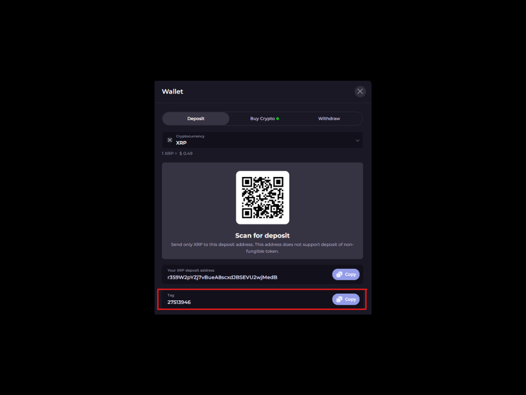 CryptoLeo Crypto Tag Address