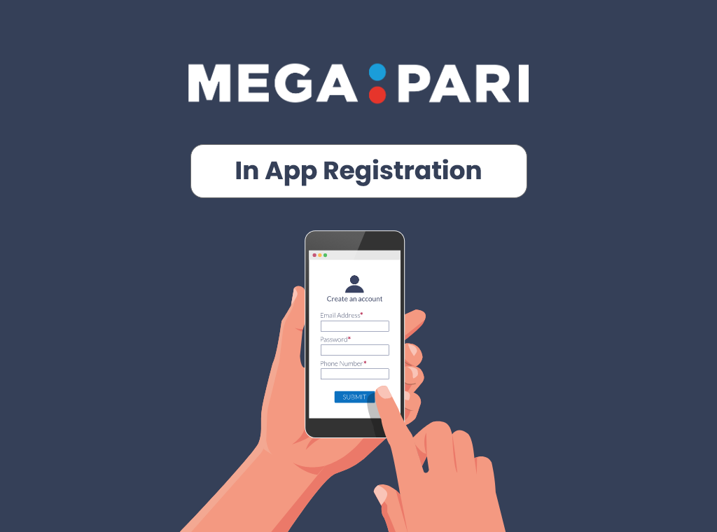Megapari - mobile app registration