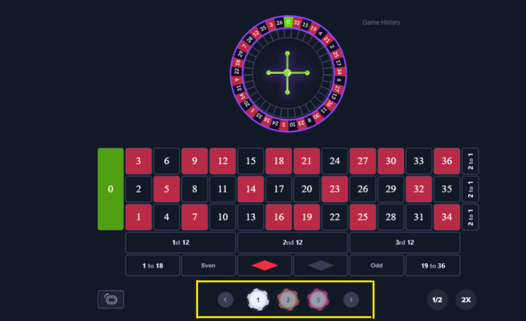 Betting Options on Mystake roulette