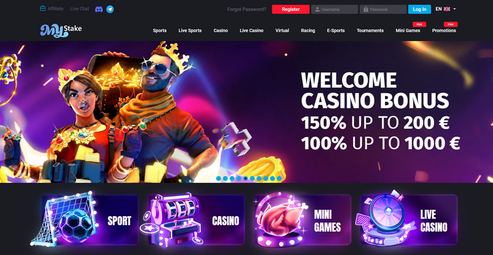 MyStake Online Casino Bonuses
