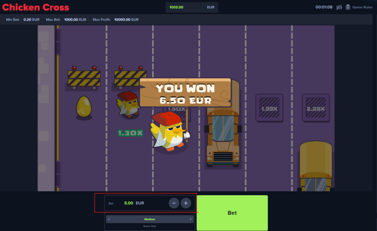Chicken Cross : UpGaming's Exciting Mini Game with 99% RTP | Lucky ...